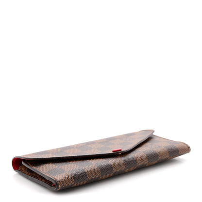 Louis Vuitton Damier Ebene Josephine Wallet Red 4 of 10