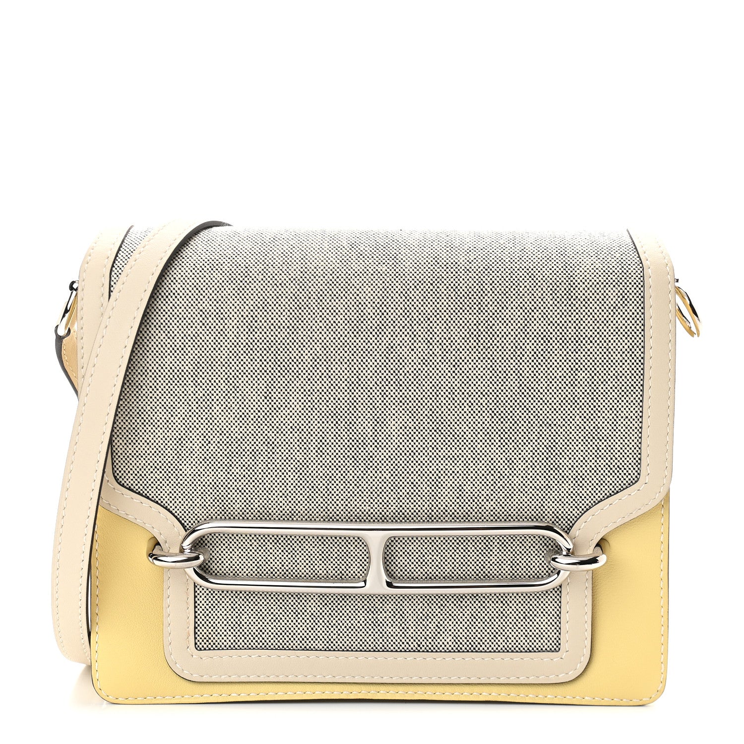 Hermes Toile Swift Sac Roulis 23 Jaune Poussin 1 of 9