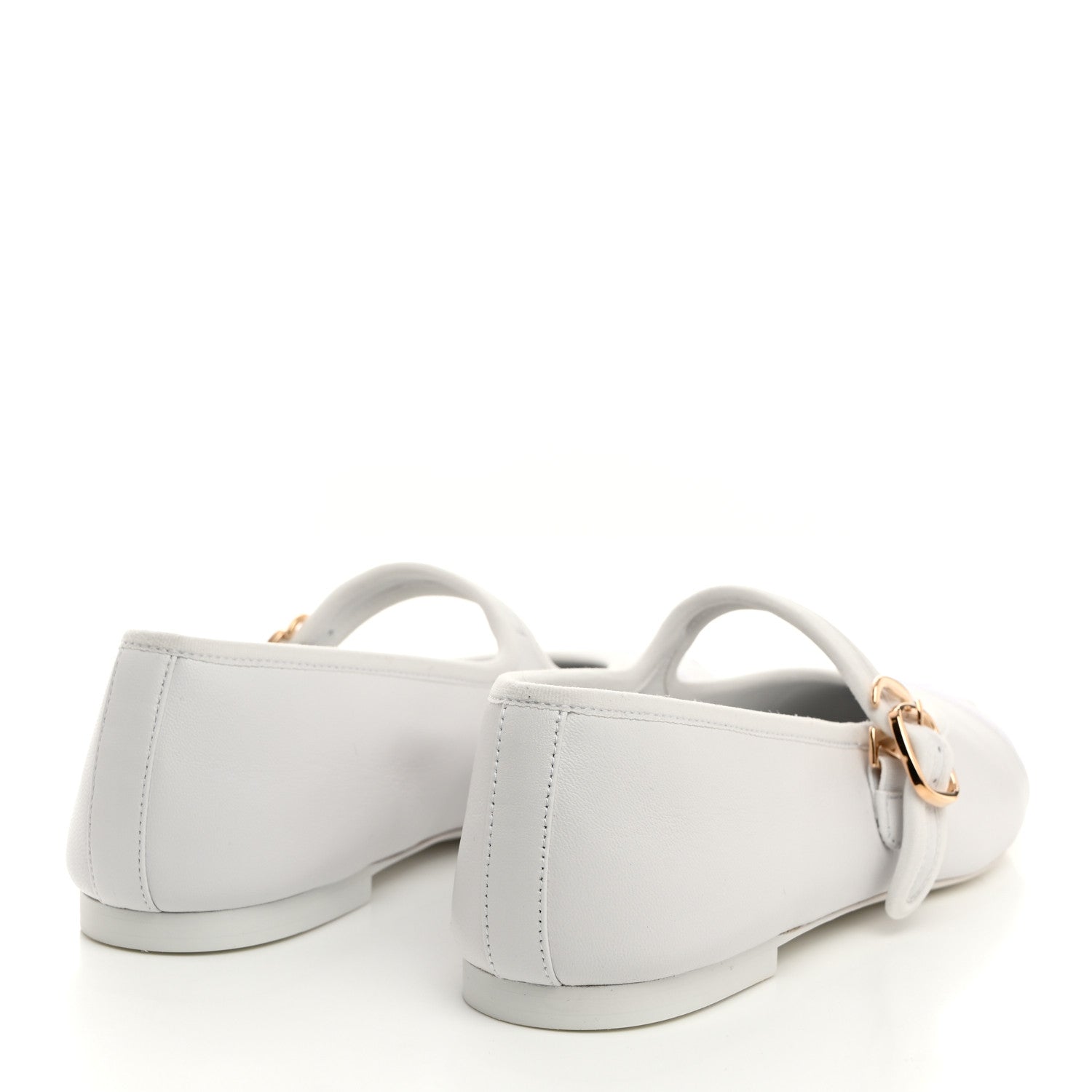 Chanel Lambskin Mary Jane Flats 38.5 White 4 of 9