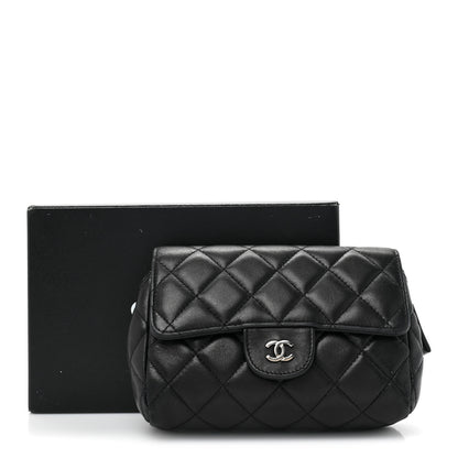 Chanel Lambskin Quilted Flap Cosmetic Case Black 17 of 17