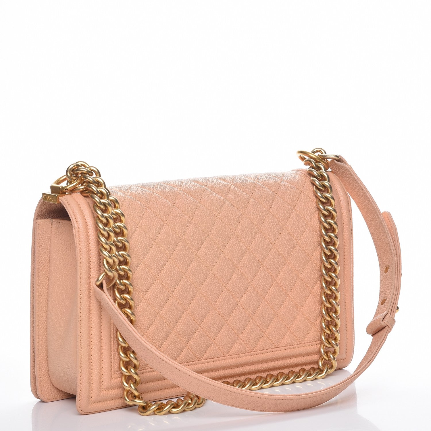 Chanel Caviar Quilted New Medium Boy Flap Beige Clair 3 of 8