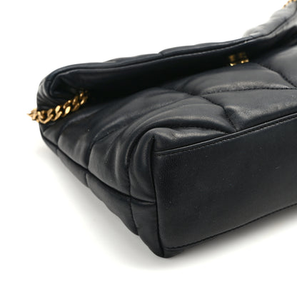 Saint Laurent Lambskin Quilted Toy Loulou Puffer Monogram Chain Satchel Black 9 of 12