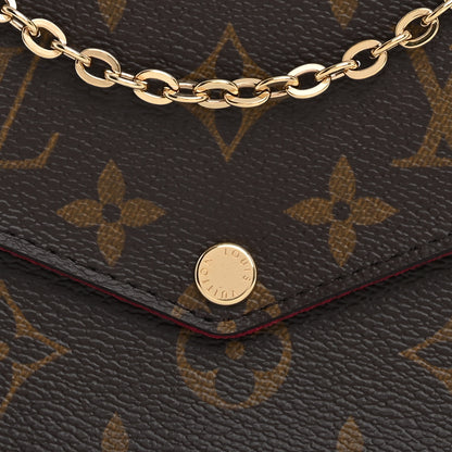 Louis Vuitton Monogram Pochette Felicie Chain Wallet Fuchsia 9 of 14