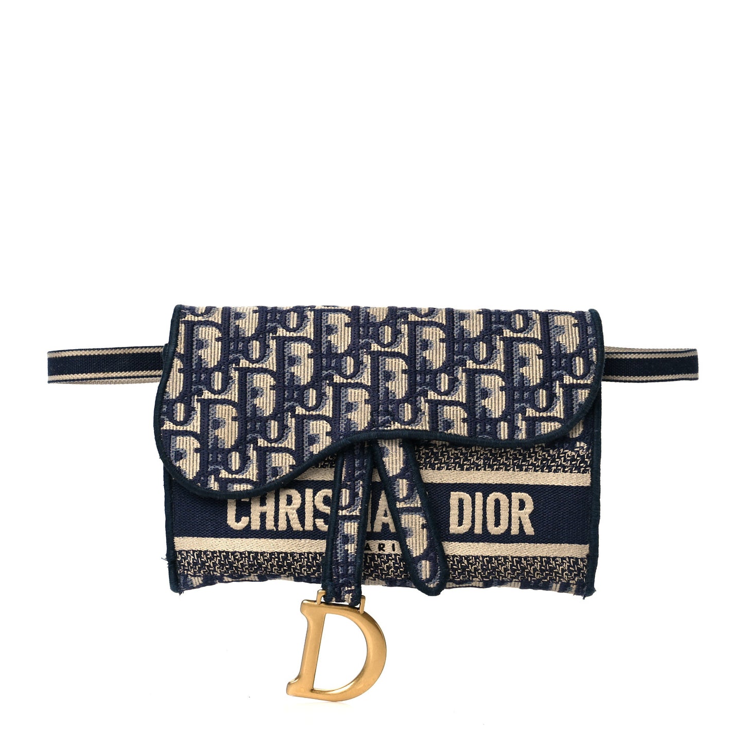 Oblique Slim Saddle Pouch Blue