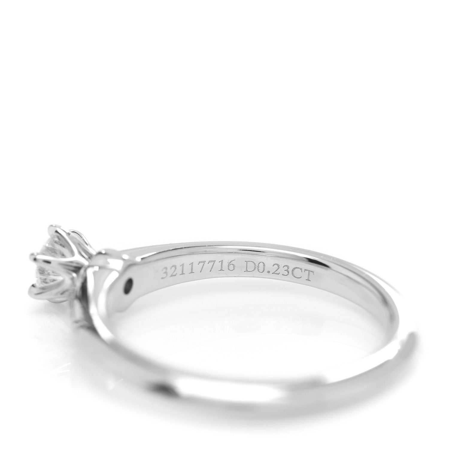 Tiffany Platinum Diamond .23ct Solitaire Engagement Ring 49 5 6 of 6