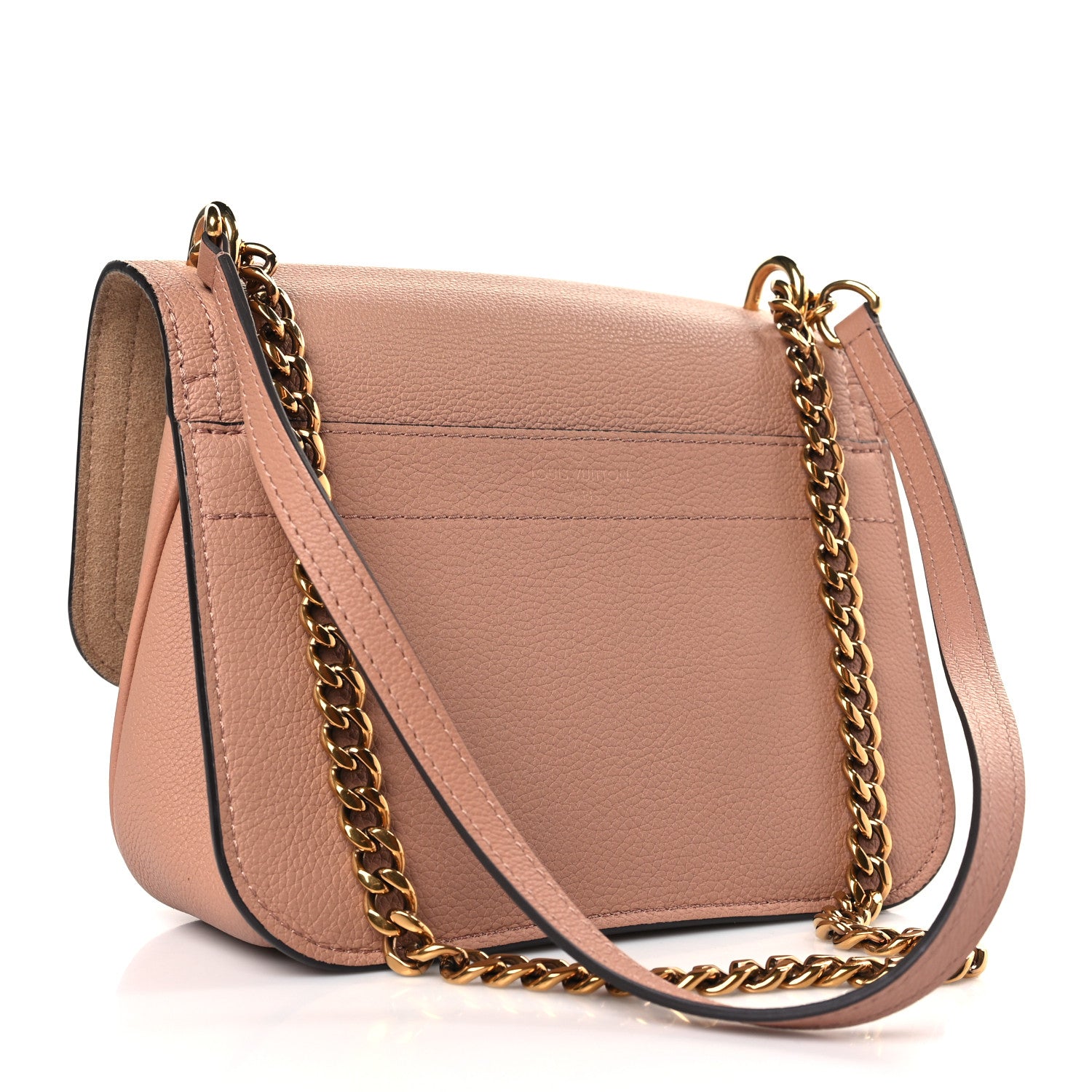 Louis Vuitton Grained Calfskin Lockme Chain Bag PM Rose Silk 3 of 9