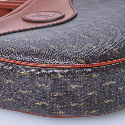 Saint Laurent Canvas Smooth Calfskin Le Monogramme Coeur Crossbody Chestnut 10 of 14