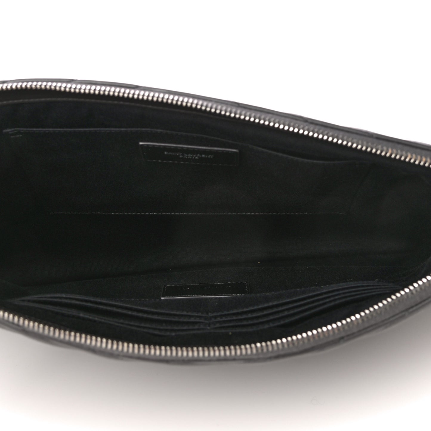 Calfskin Matelasse Chevron Cassandre Monogram Document Holder Coal