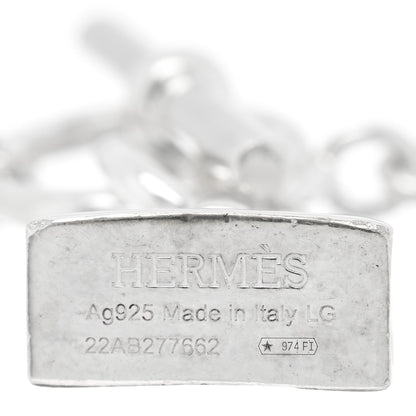 Hermes Sterling Silver Kelly Amulettes Bracelet LG 3 of 4