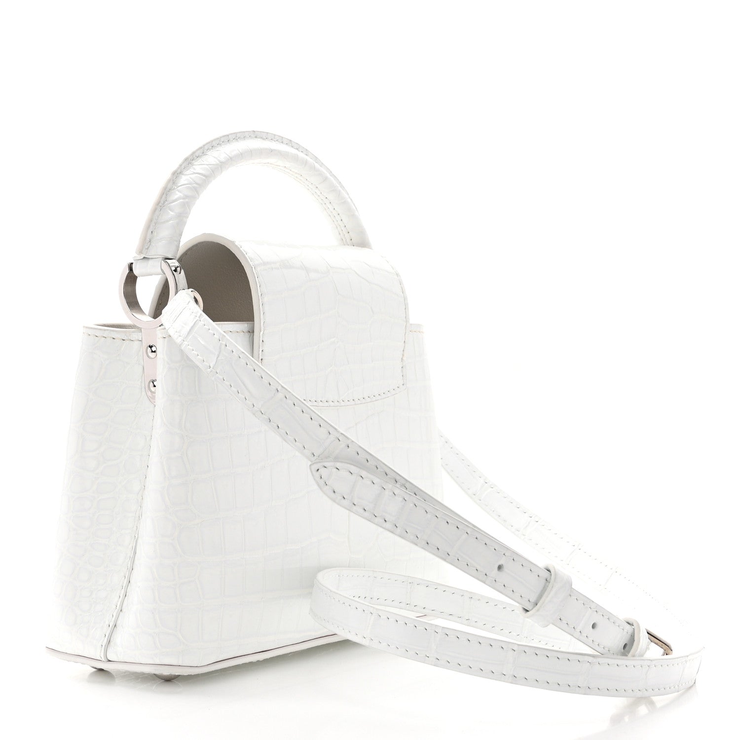 Louis Vuitton Crocodile Mini Capucines White 3 of 12