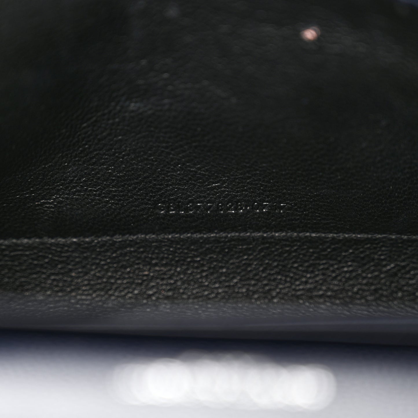 Grain De Poudre Matelasse Chevron Monogram Chain Wallet Deep Marine