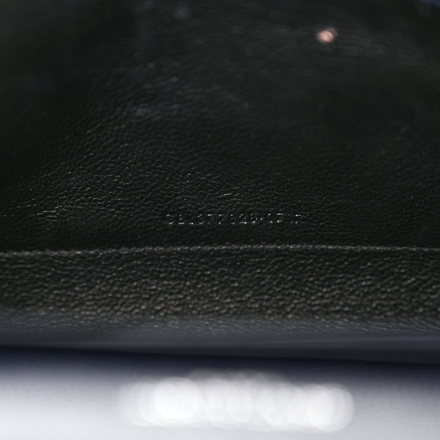 Saint Laurent Grain De Poudre Matelasse Chevron Monogram Chain Wallet Deep Marine 7 of 12