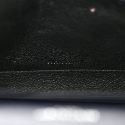 Saint Laurent Grain De Poudre Matelasse Chevron Monogram Chain Wallet Deep Marine 7 of 12