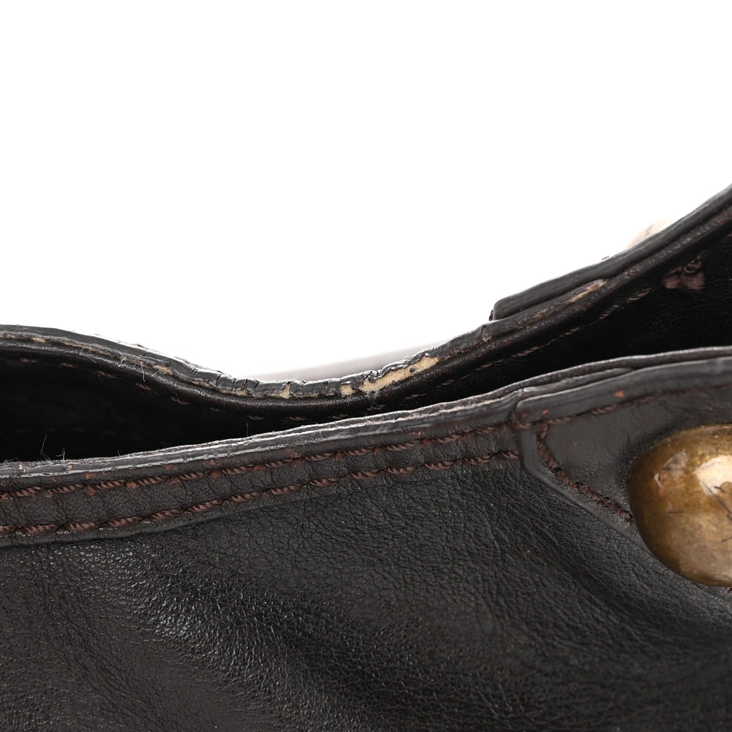 Burberry Calfskin Studded Medium Alverton Hobo Chocolate 14 of 19