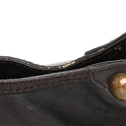 Burberry Calfskin Studded Medium Alverton Hobo Chocolate 14 of 19