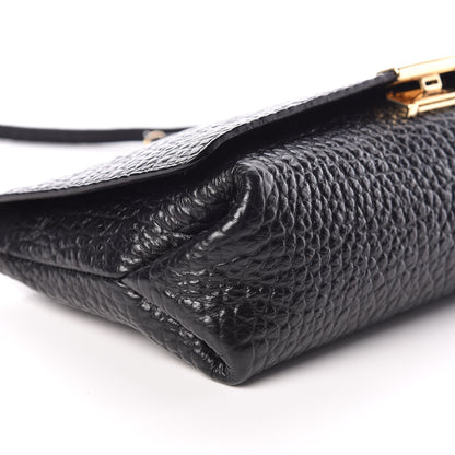 Burberry Signature Grain Medium Mildenhall Crossbody Bag Black 5 of 10