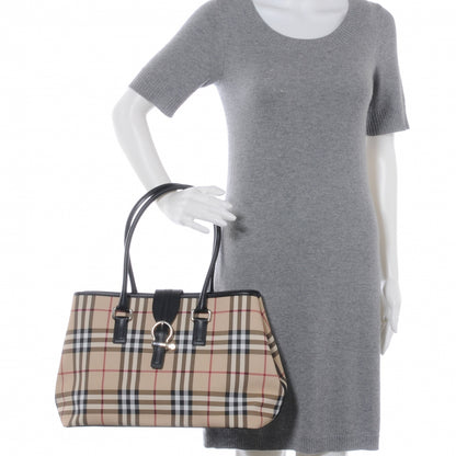 Burberry House Check Buckle Tote Black 2 of 7