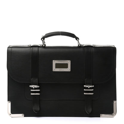 Louis Vuitton Epi Larry Briefcase Black 1 of 7