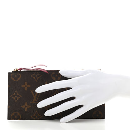 Louis Vuitton Monogram Felicie Chain Wallet Zippered Insert Fuchsia 2 of 6