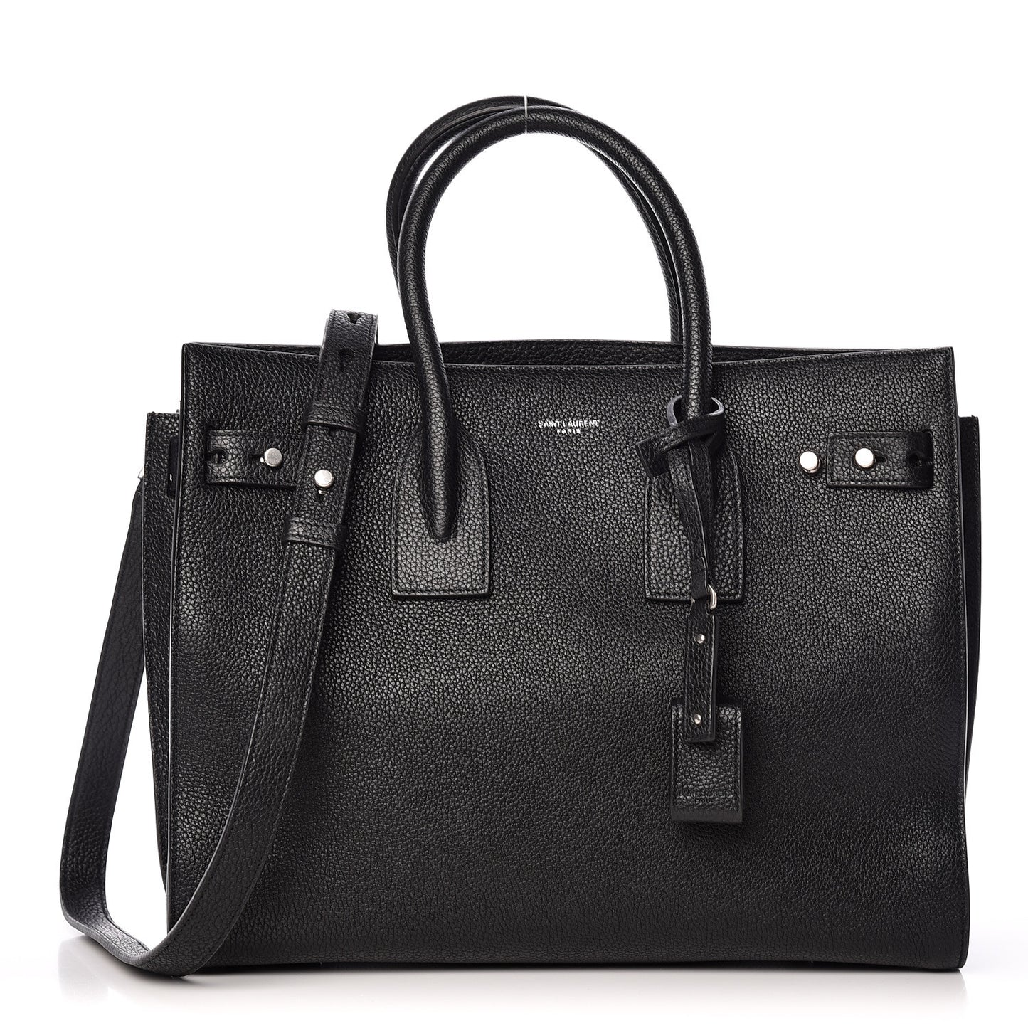 Grained Calfskin Small Supple Sac De Jour Black