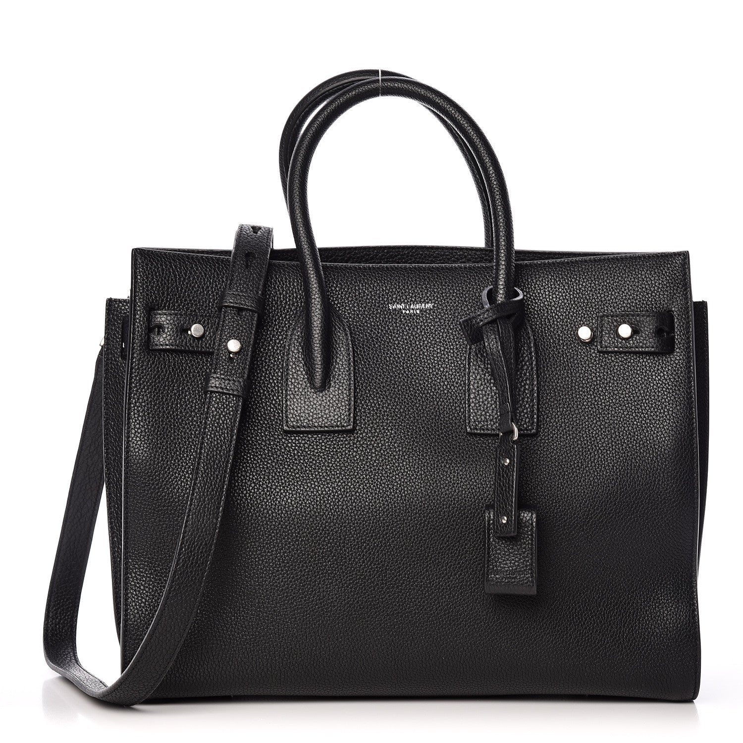 Saint Laurent Grained Calfskin Small Supple Sac De Jour Black 1 of 13