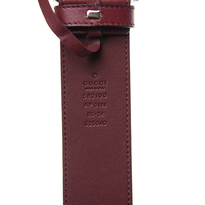 Gucci Calfskin Crystal Double G 40mm Belt 85 34 Vintage Bordeaux 6 of 6