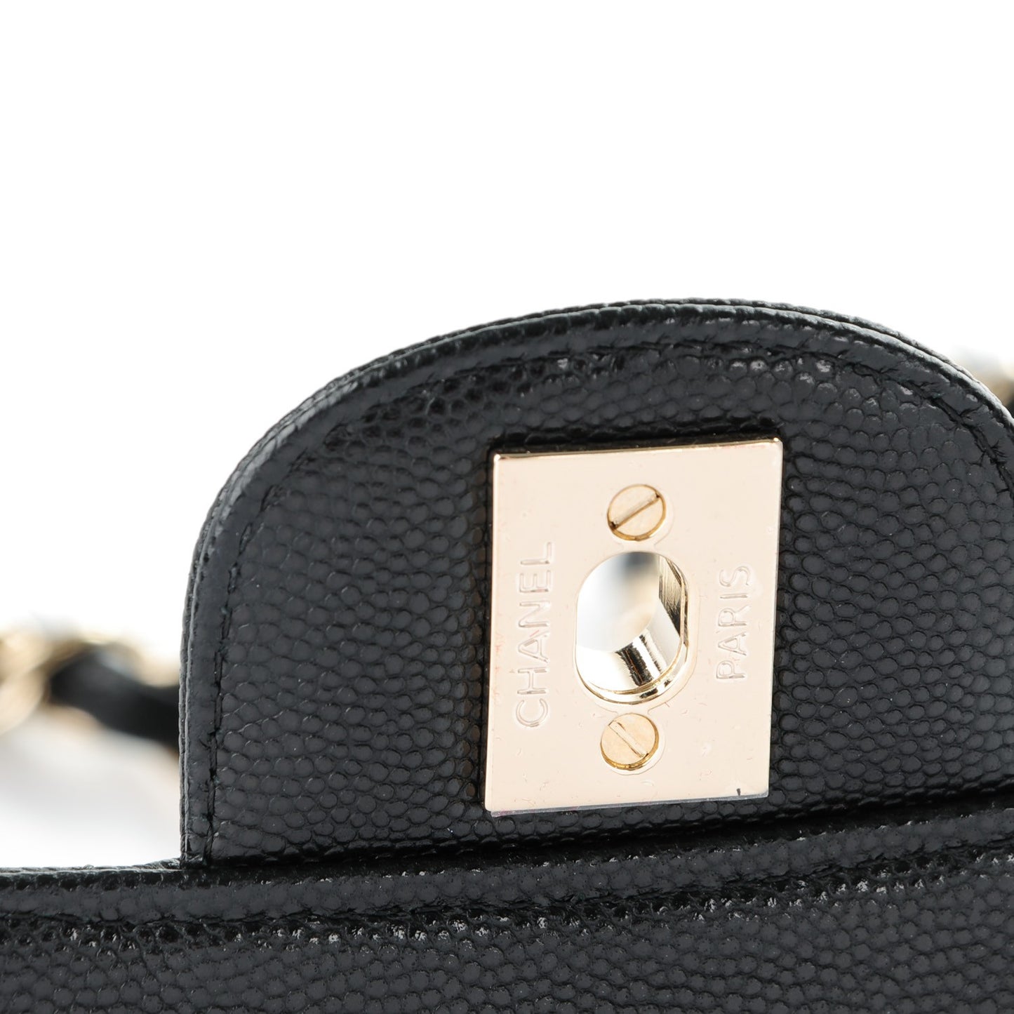 Caviar Quilted Mini Rectangular Flap Black
