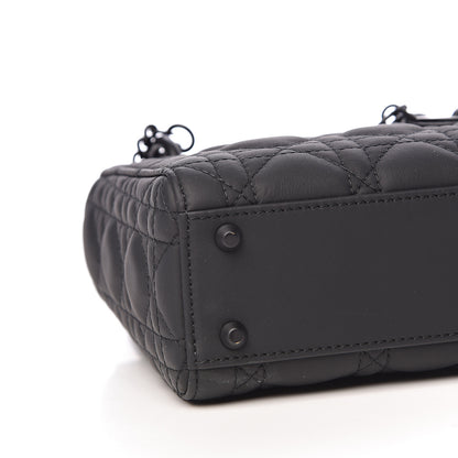 Christian Dior Ultra Matte Calfskin Cannage Mini Lady Dior Black 8 of 11