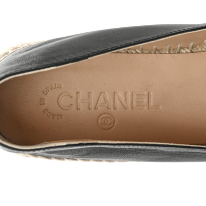 Chanel Lambskin CC Espadrilles 41 Black 8 of 9