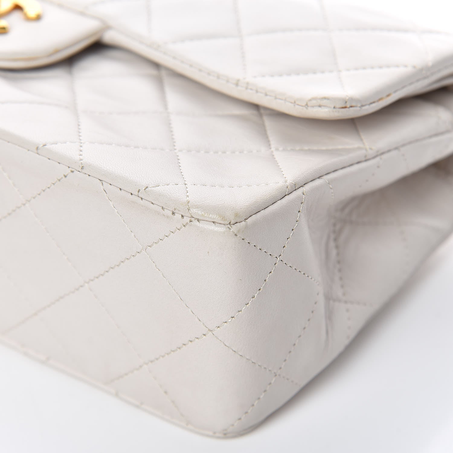 Chanel Lambskin Quilted Small Double Flap White 10 of 18