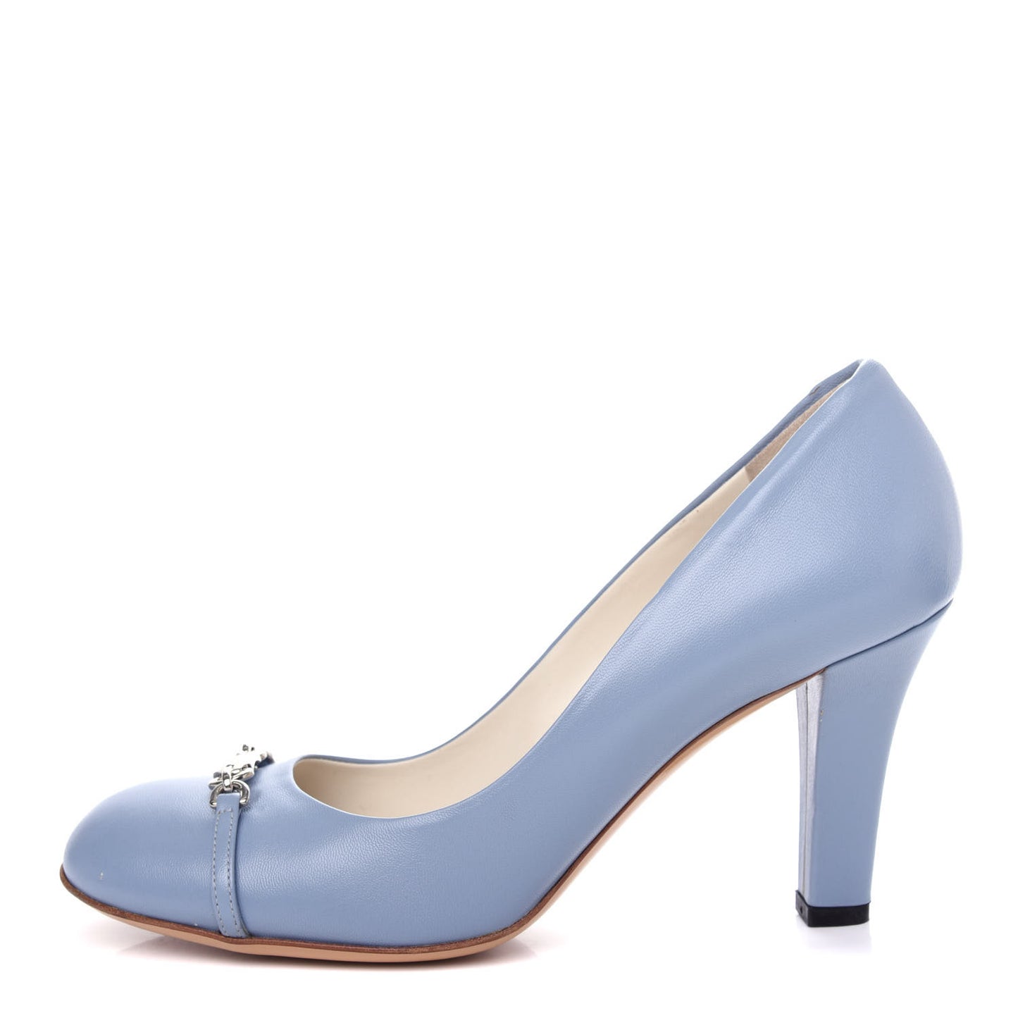 Nappa Logo Plate Pumps 40 Pastel Blue