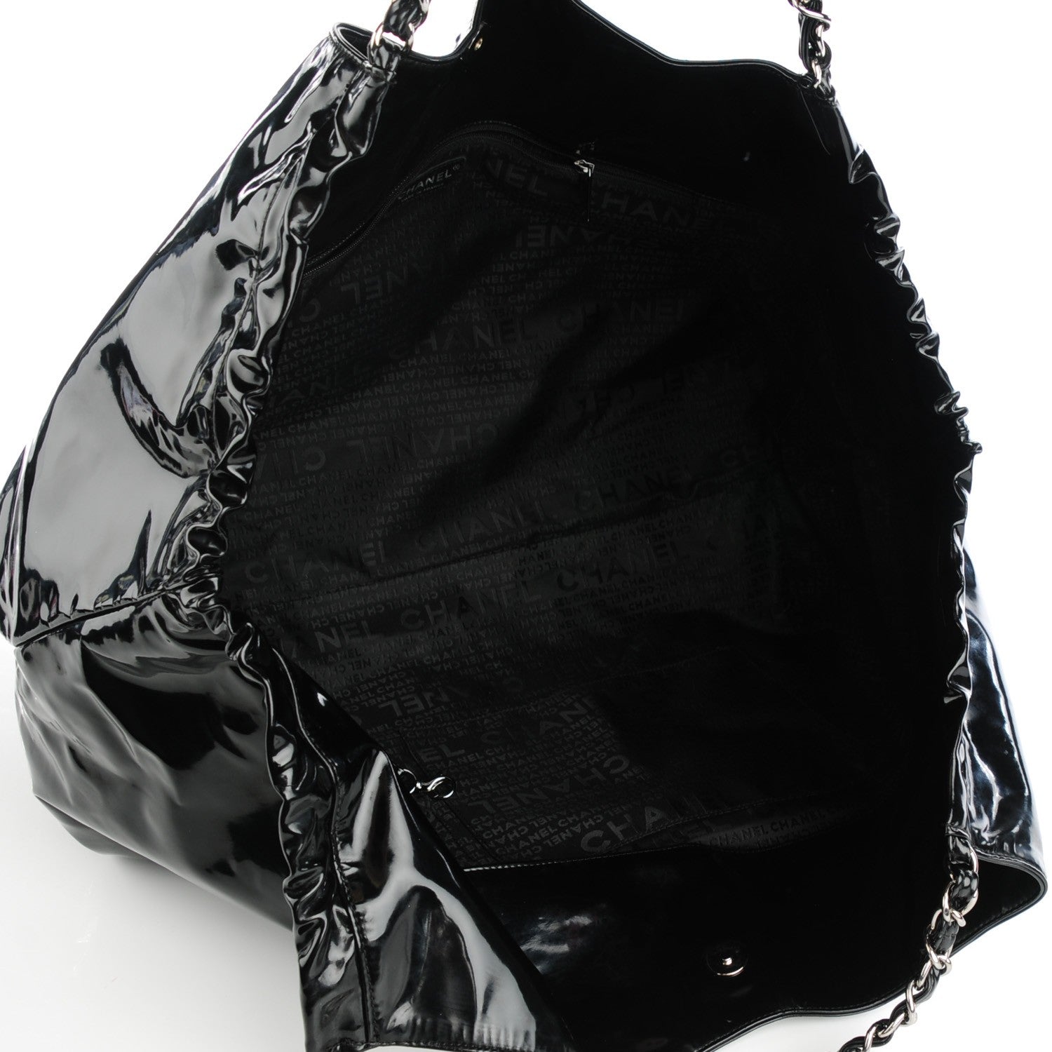 Chanel Vinyl XL Coco Cabas Black 5 of 7