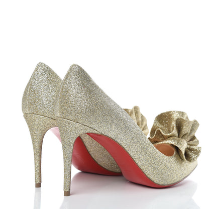 Christian Louboutin Glitter Anemosea 85 Sandals 40.5 Gold 4 of 7