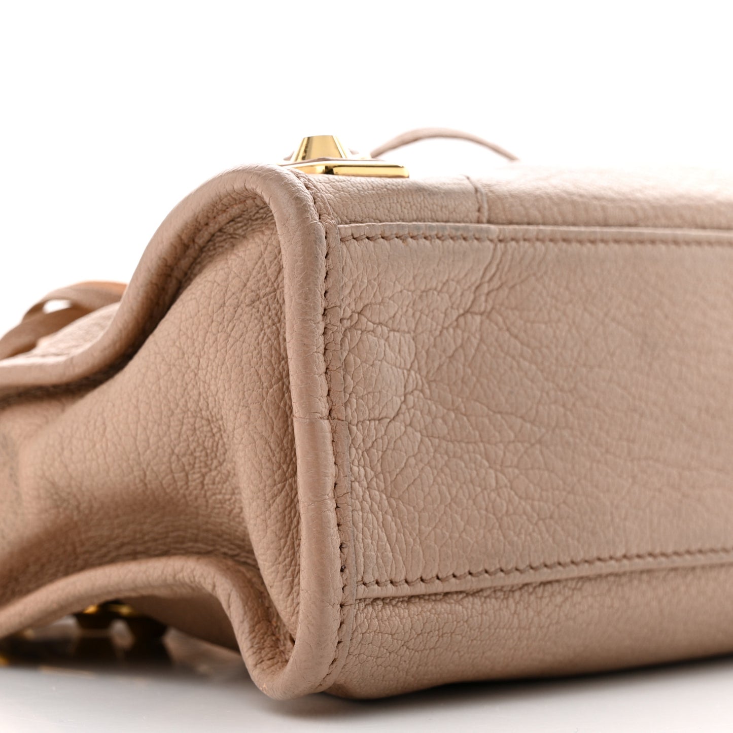 Chevre Gold Metallic Edge Hardware Mini City Rose Des Sables