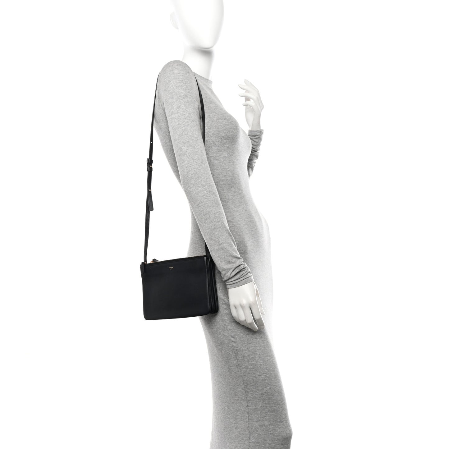 Lambskin Small Trio Crossbody Bag Black