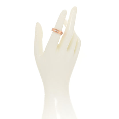 Van Cleef & Arpels 18K Rose Gold Diamond Sweet Perlee Clovers Ring 51 5.75 2 of 5