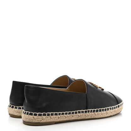 Chanel Calfskin Chain CC Espadrilles 38 Black 4 of 11