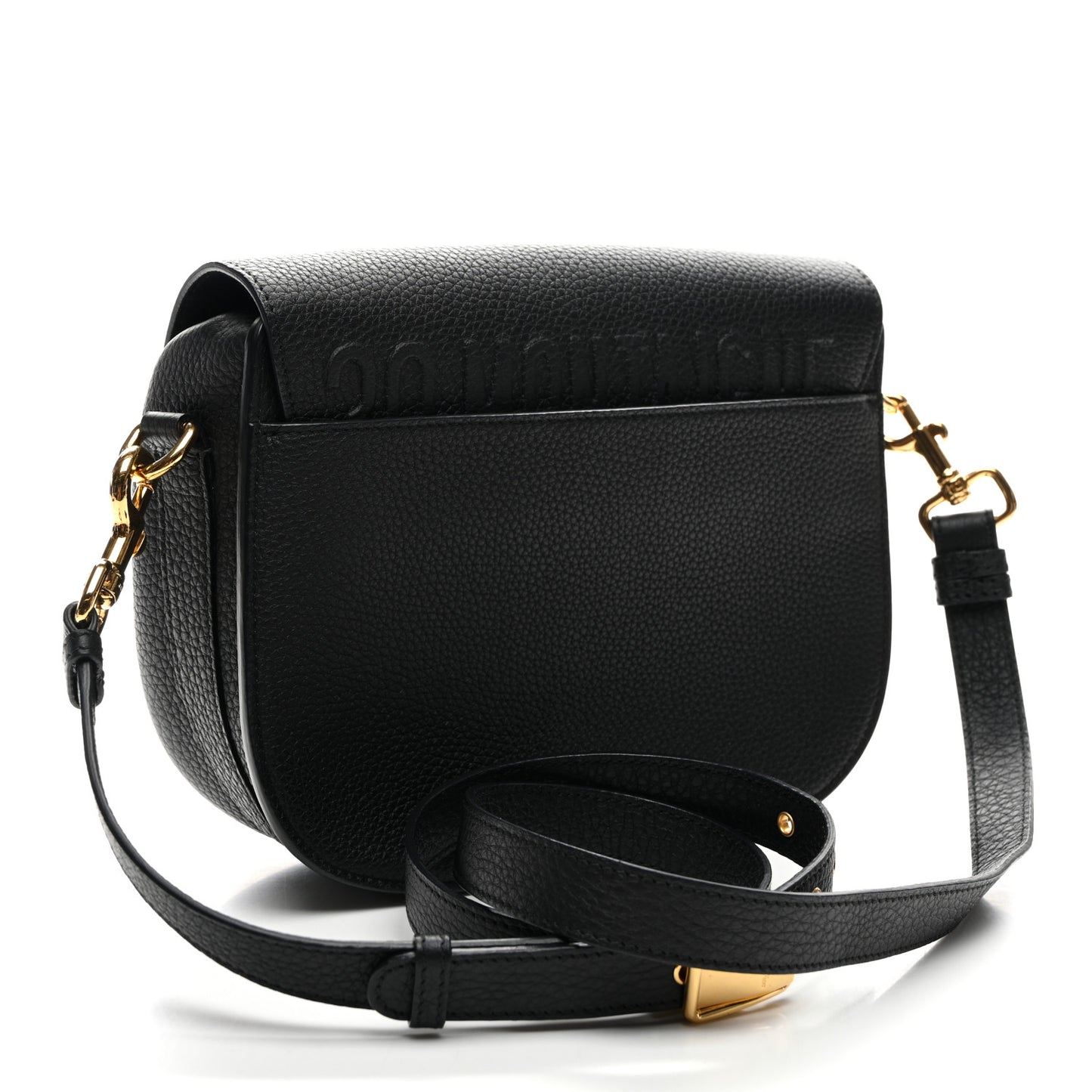 Grained Calfskin Medium Bobby Flap Black