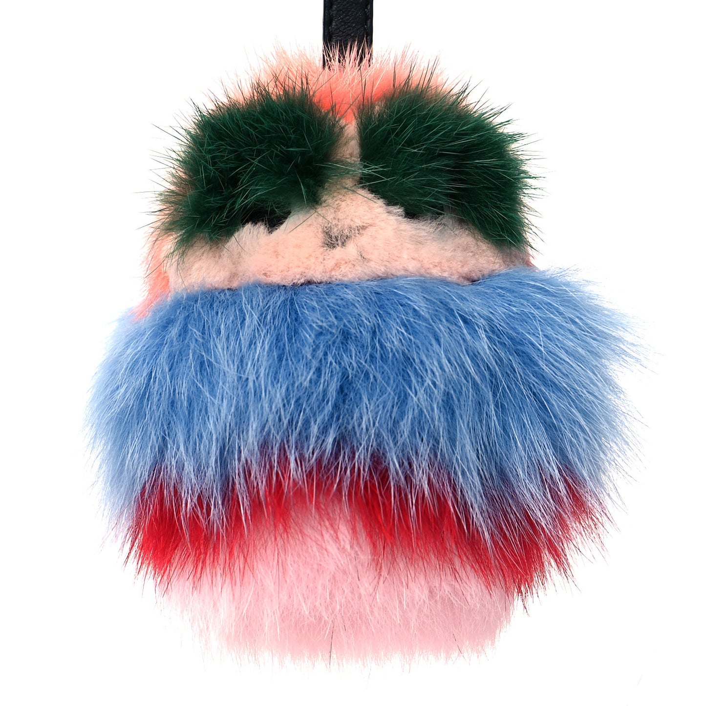 Mink Fox Fur Kid Monster Bag Bug Charm Multicolor