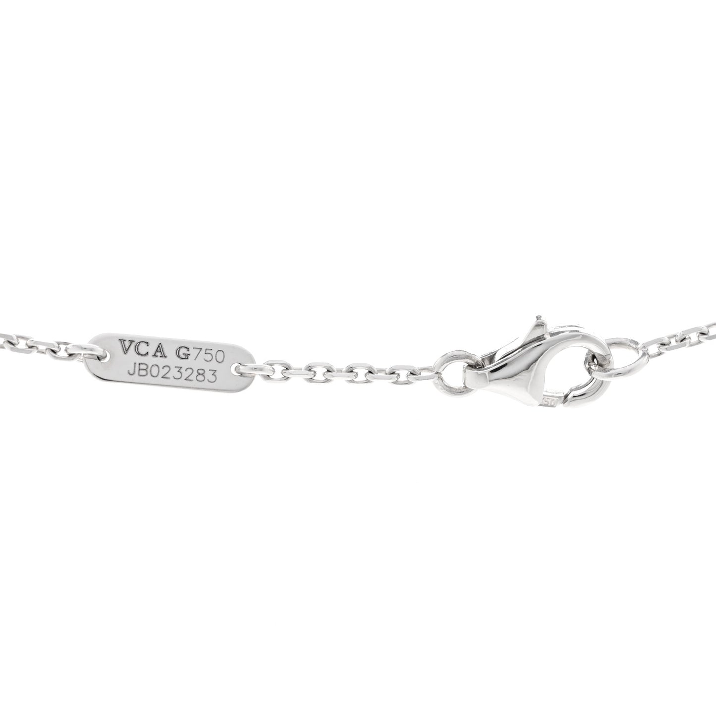 18K White Gold Turquoise Lucky Alhambra Butterfly Pendant Necklace
