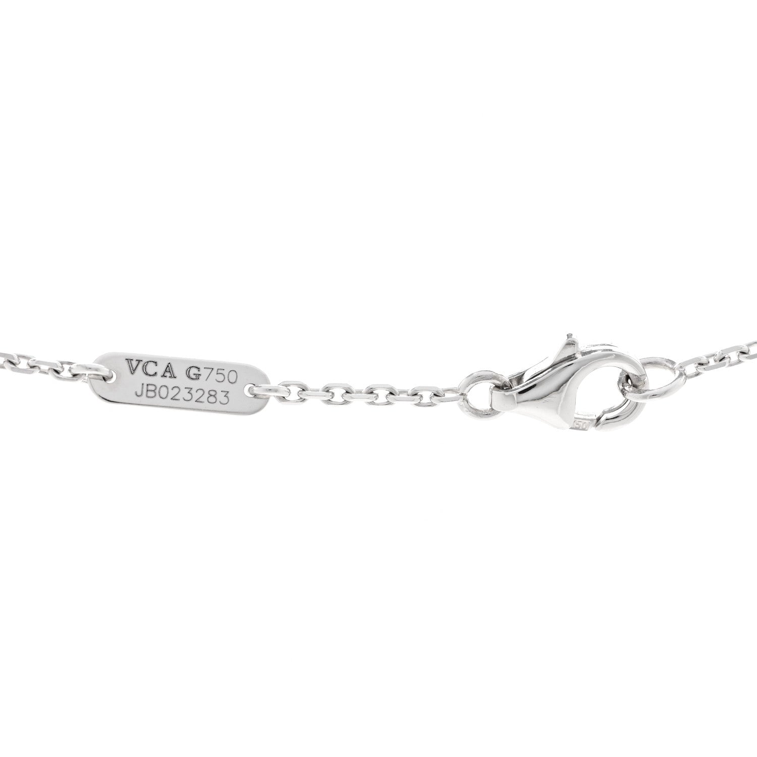 Van Cleef & Arpels 18K White Gold Turquoise Lucky Alhambra Butterfly Pendant Necklace 4 of 4