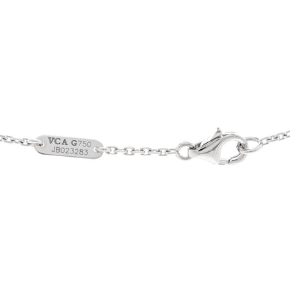 Van Cleef & Arpels 18K White Gold Turquoise Lucky Alhambra Butterfly Pendant Necklace 4 of 4