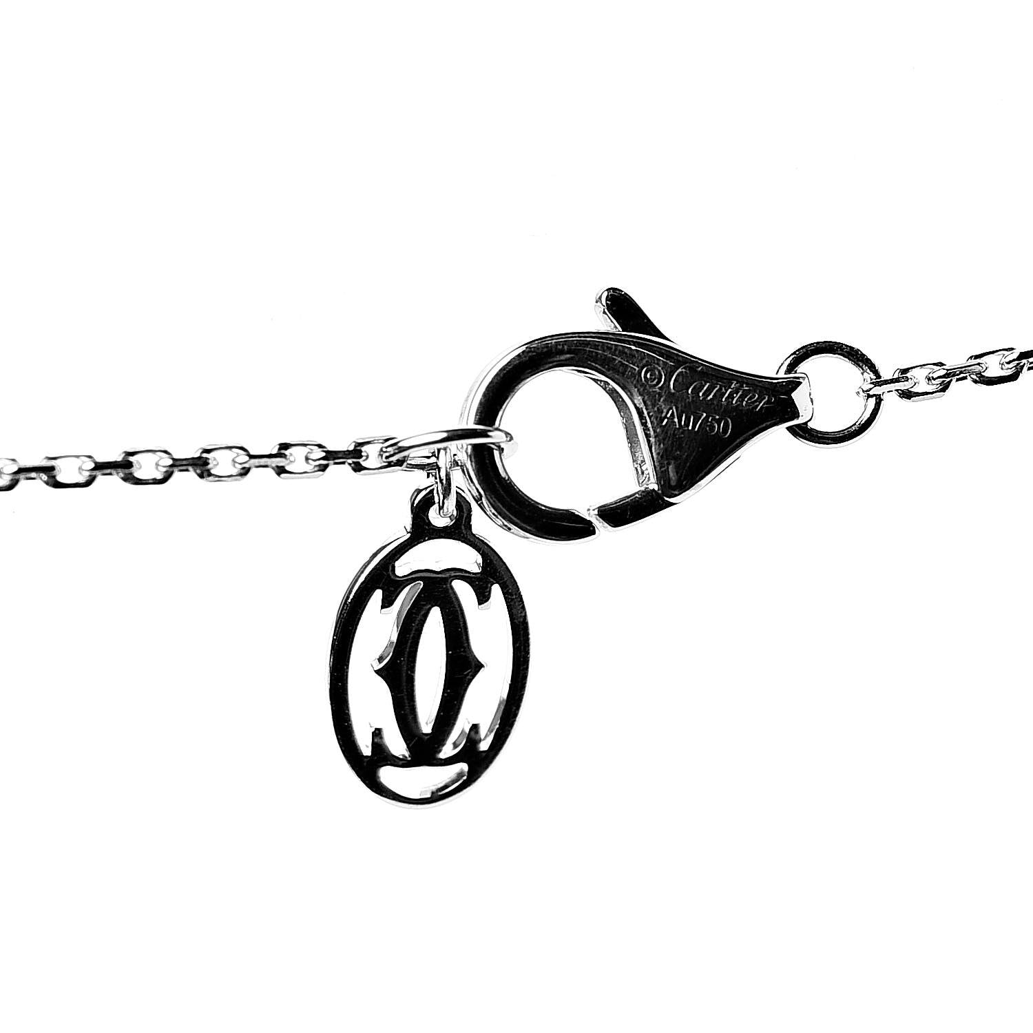 Cartier 18K White Gold Diamond XS D'Amour Pendant Necklace 5 of 6