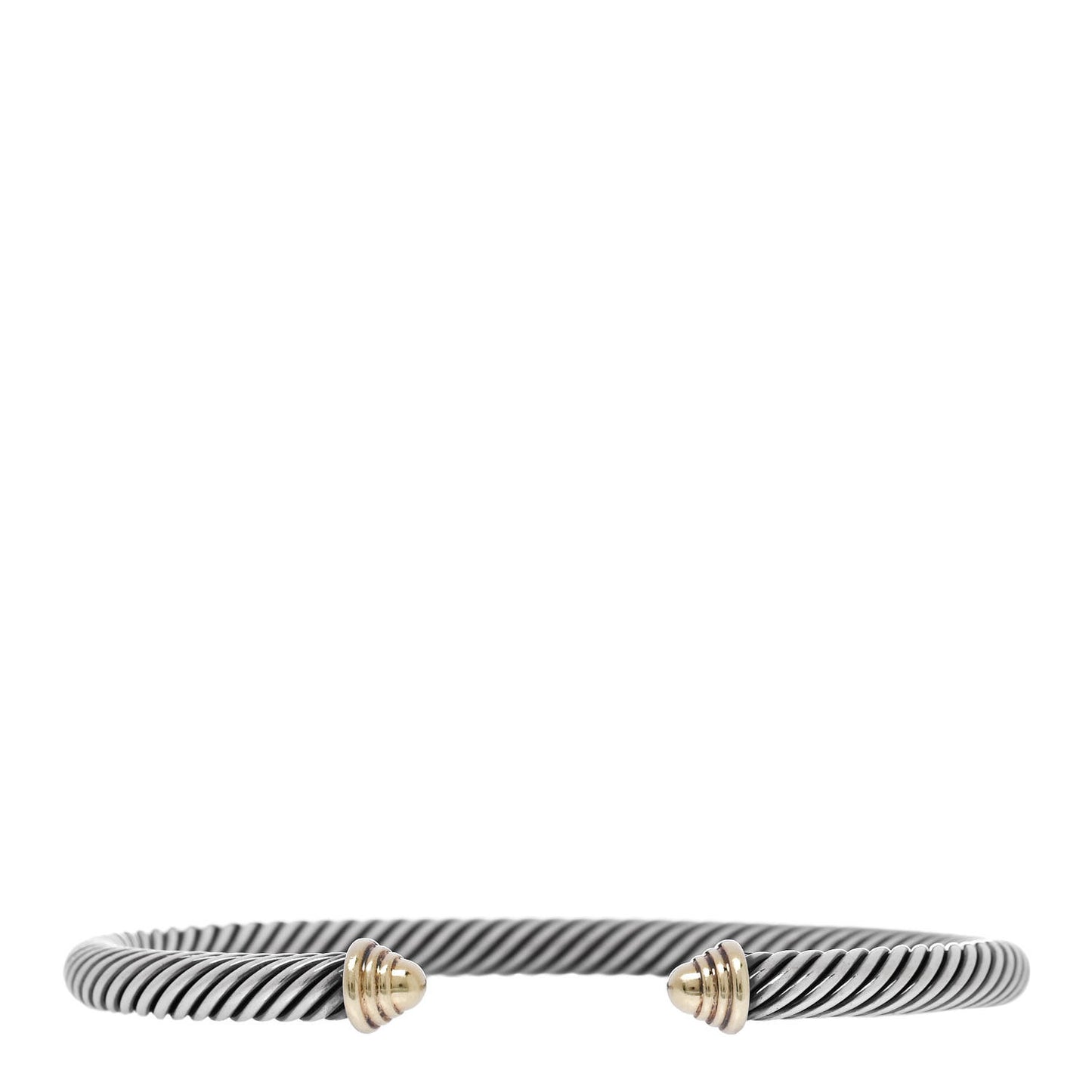 Sterling Silver 14K Yellow Gold 5mm Cable Classics Bracelet