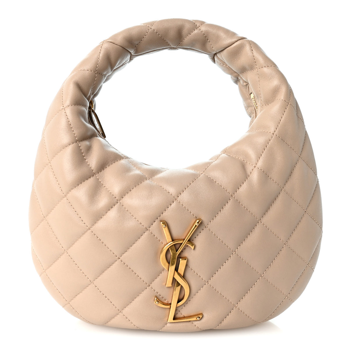 Lambskin Quilted Icarino Bag Dark Beige