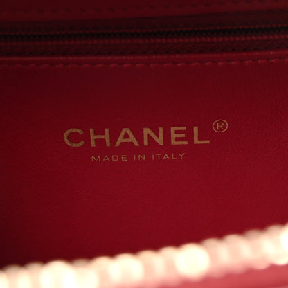 Chanel Caviar Quilted Medium CC Filigree Vanity Case Burgundy 7 of 11
