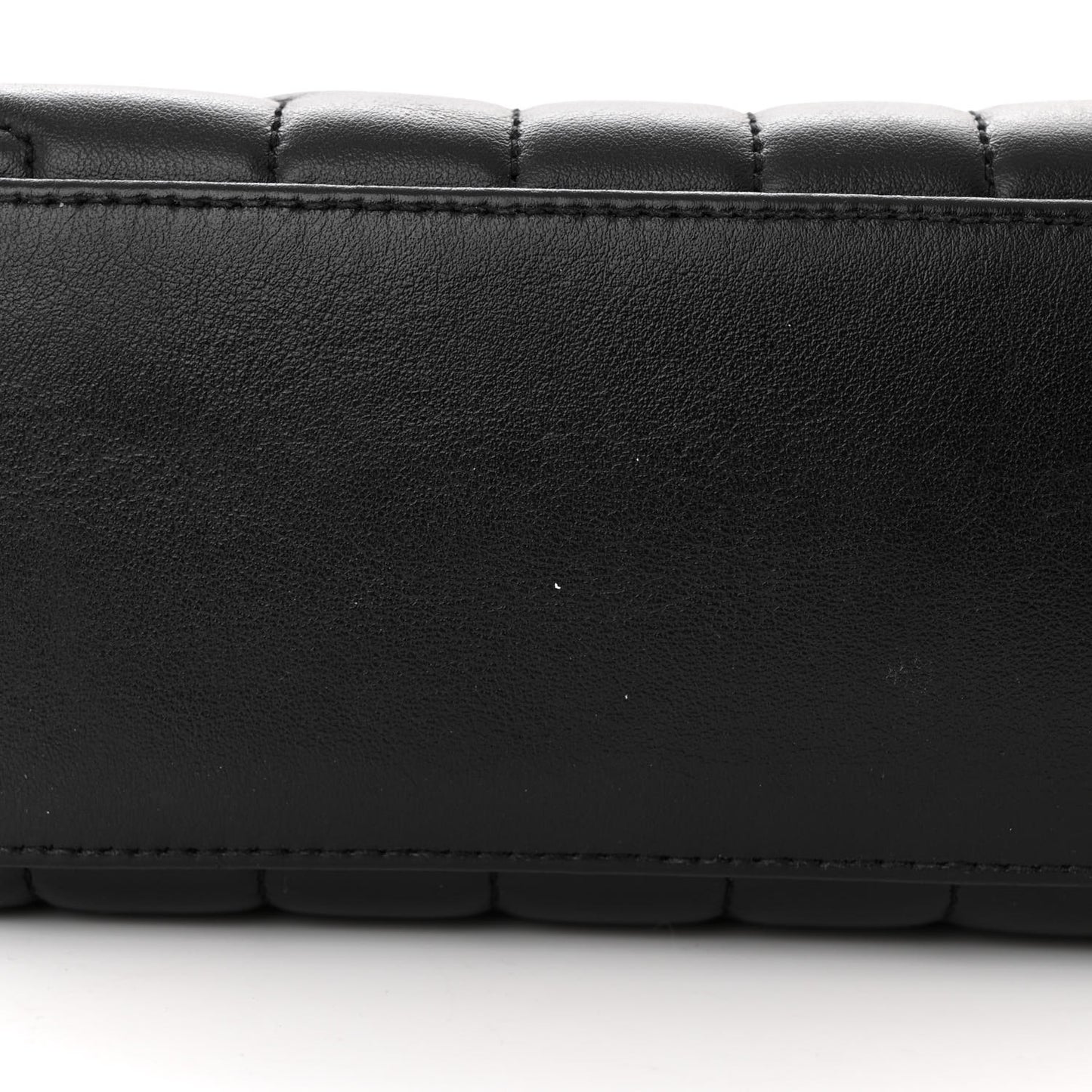 Calfskin Y Quilted Monogram Small Loulou Chain Satchel Black