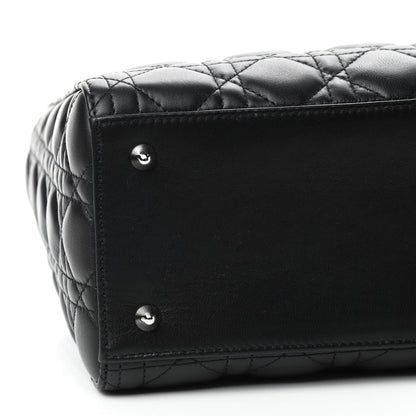 Christian Dior Lambskin Cannage Medium Lady Dior Black 6 of 9