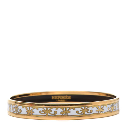 Hermes Enamel Printed Narrow Balcons Du Guadalquivir Bracelet 65 1 of 6