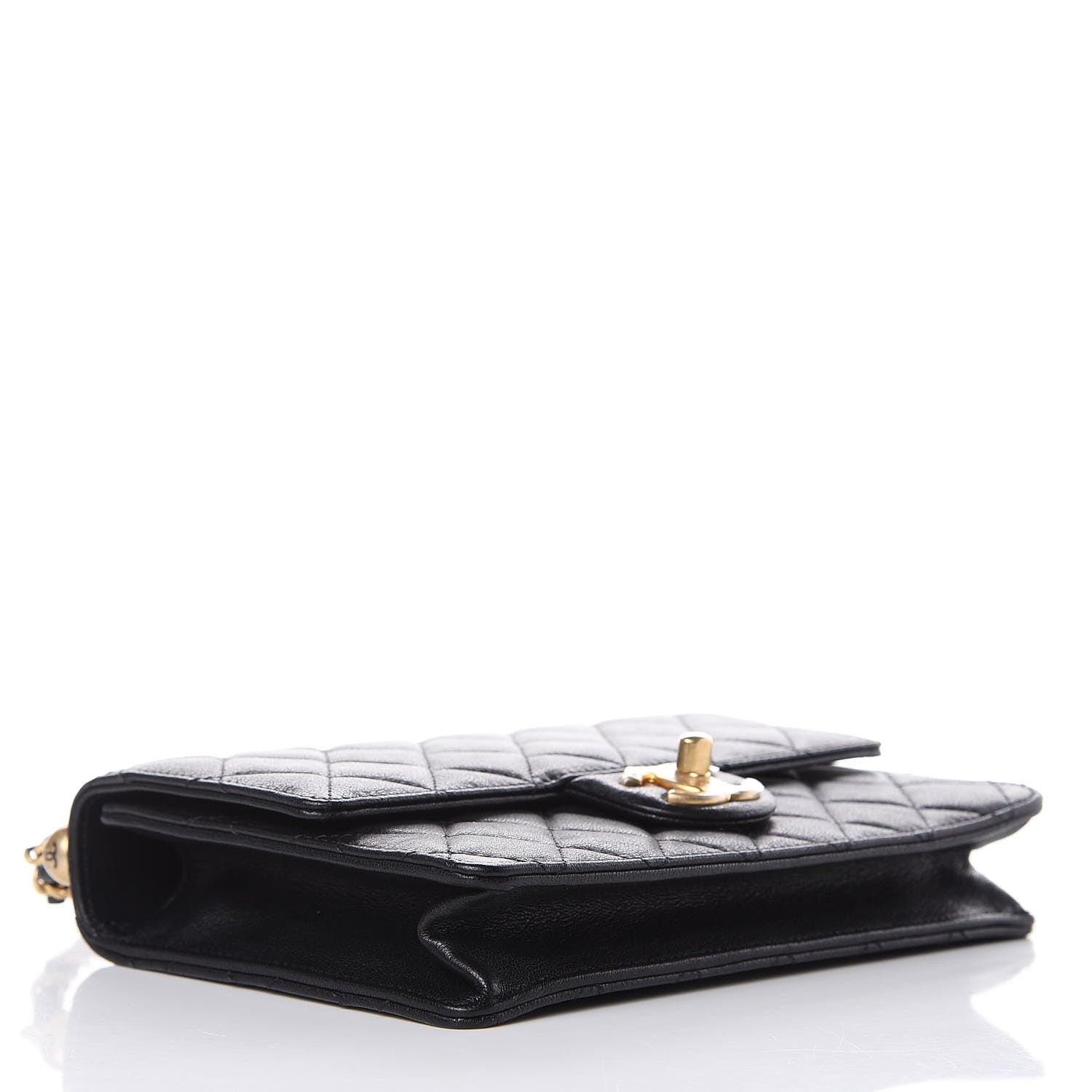 Chanel Lambskin Quilted Small Chic Pearls Flap Black 4 of 12